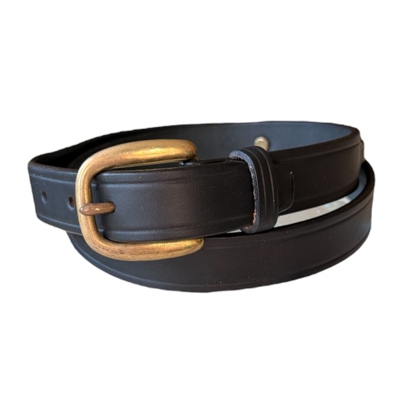 Tory English Bridle Leather Snaffle Bit Women’s Equestrian Riding Belt, Black 34 - Picture 1 of 9